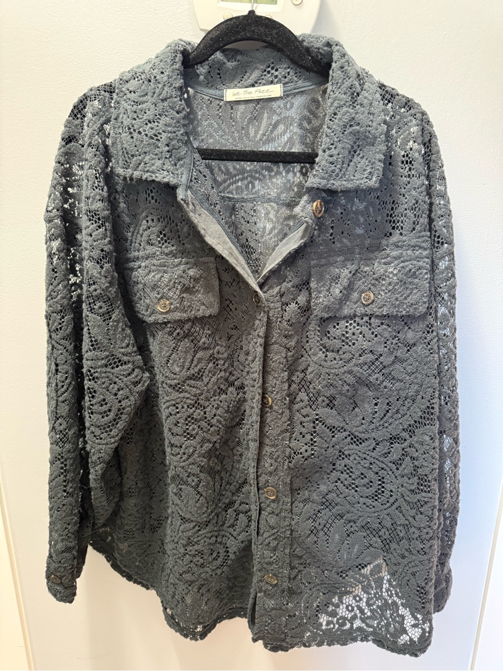 Free People Teal Lace Ruby Jacket